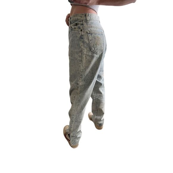 Vintage 80s acid light washed jeans with zipper ankles - Picture 3 of 10